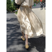 Streamer skirt skirt womens summer thin high waist slim skirt a pleated umbrella skirt high sense puffy skirt