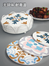 Nordic insulation mat Table mat Anti-scalding wooden dish bowl mat Household pot mat Large size heat-resistant placemat plate coaster