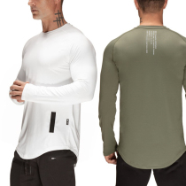 Summer thin muscle brothers long sleeve T-shirt quick-drying tights round neck sports base shirt running mens fitness clothes