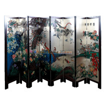 Yangzhou lacquerware neoclassical lacquer art home decoration a variety of carved lacquer silver eight fold screen porch partition custom