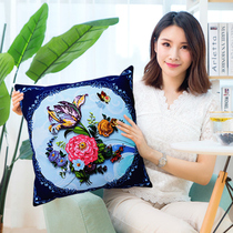 2022 New Hand Embroidery Simple Cross Embroidery Pillow Couple Living Room Sofa Bedroom