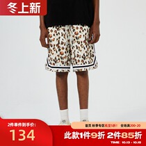 ZONOS 2021 summer New BAO WEN print basketball pants mens loose stitching drawstring breathable casual shorts