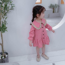 Girl Dress Girl Dress Spring Autumn Season Children Little Girl Plaid Dolls Collar Princess Dresses Baby Girl Long Sleeve Dresses