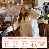 Summer home Long Imitation Ferret Fur Fur Fur Fur Coats Womens Winter Environmental Protection Fur One Big Coat 2021 New