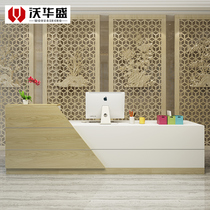  Simple and modern company front desk reception desk clothing store counter welcome table plate-type front desk consulting cashier bar counter