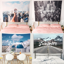 Background cloth ins Wind hanging cloth tapestry trembles anchor bedroom dormitory room renovation layout bedside decorative wall cloth
