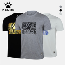 KELME Kalmei Summer Sports Leisure T-shirt Women Breathable Sweating Short Sleeve Mens Round Neck Print Couple T-Shirt
