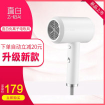 Straight white hair dryer household high-power negative ion silent air blower does not hurt hair net red hair dryer millet rice home