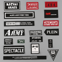 Fashion pattern patch cloth patch clothes pants denim down decorative decal patch holes hand-sewn trendy cool models