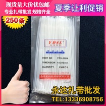  4*300mm self-locking nylon cable tie 30 cm plastic binding buckle cable tie fixed wire black and white