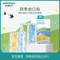 Steady cartoon band-aid Four Seasons pattern band-aid skin-friendly breathable medical home hemostatic patch 12 bags