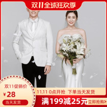 European little rose brides wedding dress photo wedding new pink white simulation Korean wedding bouquet