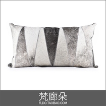 Vatican gallery model room cushion sofa living room pillow waist pillow waist modern light luxury Nordic white gray fur fur