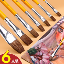 Powder Paint Pen Set Watercolor Pen Rowing Pen for Art Students Nylon Brush Color Acrylic Oil Painting Paint Painting Professional Paint Brush Beginner Student Wolf Milling Brush Tools Complete Set