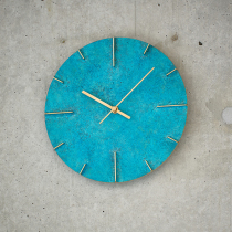 Lemnos Japan imported brass wall clock living room light luxury style high-end fashion pure copper clock An Jishin Design