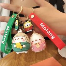 New creative cartoon rabbit rabbit keychain pendant car schoolbag cute small hanging ornaments cute rabbit couple key chain