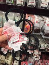 Japan Daichuang Daiso children and adults high elastic hair rope thick hair ring Black rubber band ponytail Made in Japan