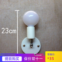 Hotel bedroom bedside E27 simple modern round living room small bedroom iron single head wall lamp chandelier ceiling lamp I