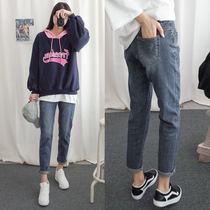 High Waisted Jeans women 2021 Spring and Autumn New loose Harlan Korean skinny dad radish wide leg straight pants