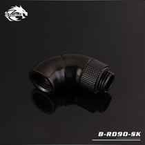 Byksk Black i B-RD90-SK boutique diamond veins 90 degrees serpentine elbow G1 4 threaded joints