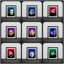 Kobe James Wade Curry Harden Ross portrait frame illustration solid wood table photo wall gift photo frame