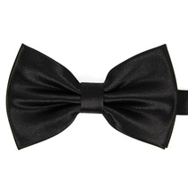 IFSOONG Mens Fashion Business Han Edition Collar Tie Black Dates Red Pure Color Groom Wedding Bow Tie 