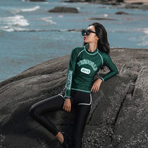 2019 wetsuit womens split long sleeve trousers jellyfish suit sports snorkeling surfing swimsuit set quick-drying sunscreen