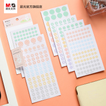 Chenguang stationery MASMARCU series stickers are sticky and easy to tear without leaving glue transparent and waterproof repeatedly pasting student hand labels focus on multi-function decorative small pattern post-it notes