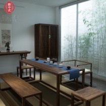 New Chinese tea table chair combined Zen simple solid wood tea table Gongfu tea table tea house tea room tea room furniture