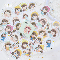 Sugar poem original hand account sticker soft cute girl creative DIY special seal sticker box sticker 45
