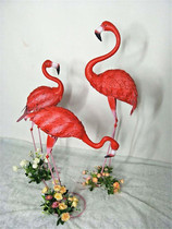 New wedding props Flamingo ornaments three-piece set of Mori wedding arrangement stage decoration ornaments window arrangement