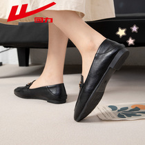 Huili small leather shoes women Summer thin English style 2021 new black soft leather single shoes women shoes women shoes loafers women