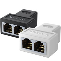 Mountain Zee 303WH network three-way head RJ45 network cable extended adapter computer network interface white