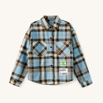 Boys shirt long sleeve coat 2022 Spring and Autumn new childhood plastic shirt Han - Ed spring boy tide