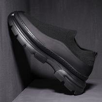 Mens shoes autumn 2021 new shoes trend a pedal lazy sock shoes thick soles spring and autumn mens casual shoes