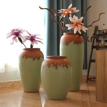 Modern European-style Jingdezhen ceramic floor large vase swinging piece Living room Villa Clubhouse Hotel Flower Arrangement Pottery Jar Composition