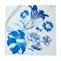 VIESCA new original blue and white porcelain series silk scarf Mulberry silk womens large towel fresh and versatile