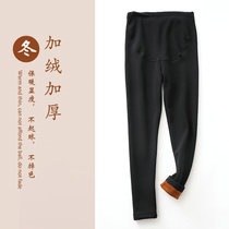 Pregnant women leggings 2020 new Underbelly warm size inside wear outside wear women Autumn Winter plus velvet thickened