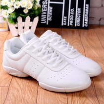 White aerobics shoes children adult fitness shoes gymnastics sports dancing shoes cheerleading shoes women square dance shoes