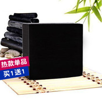 Natural mite removal oil soap bamboo charcoal handmade soap to blackhead oil control shrinkage pores deacite soap men and women