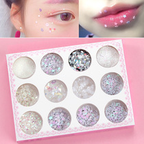 Eyes Nail Glitter Eye makeup Sequins Christmas Makeup Glitter Eye Makeup Fairy Stickers Pearl Patches Face Eye Makeup