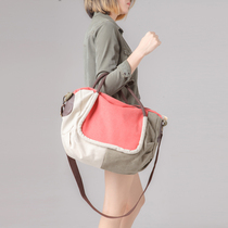 Canvas bag bag female bag Han edition 2018 new trend female bag bag retro shoulder bag female skewed bag bag