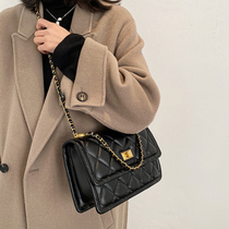 Bag Packs Women 2023 New Summer Advanced Sensational Style Niche This Year Popular Small Scent Wind Rhombus Chain Slanted Satchel