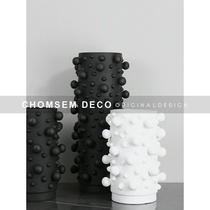 Nordic vase black and white bubble flower arrangement model room sales office soft decoration art creative light luxury home decoration