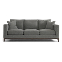JSM American country fabric sofa neoclassical three-man sofa simple modern rivet fashion solid wood sofa