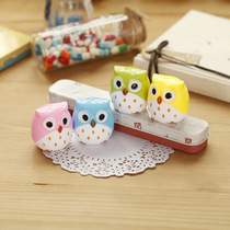 Creative children cartoon pencil sharpener pencil sharpener student cute owl double hole pencil sharpener primary school stationery reward gift items