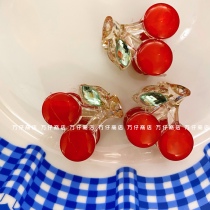 ten thousand Tsai Stores A Cherry Hair Clip Fruit Cute Clip Hair Adorned Girl Creative Side