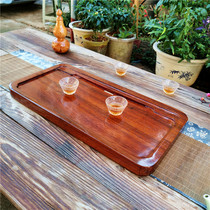 Tea tray new Chinese walnut Ocan Kan Hua pear wood log home simple tea table kung fu tea set tray Tea Sea