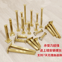 Clothing store hanger display rack upper wall adhesive hook coat rack titanium gold square tube upper wall adhesive hook point hanging single hook is hanging