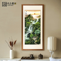  Rising sun rising east entrance entrance decorative painting Vertical Feng Shui lucky landscape painting Corridor office scroll hanging painting